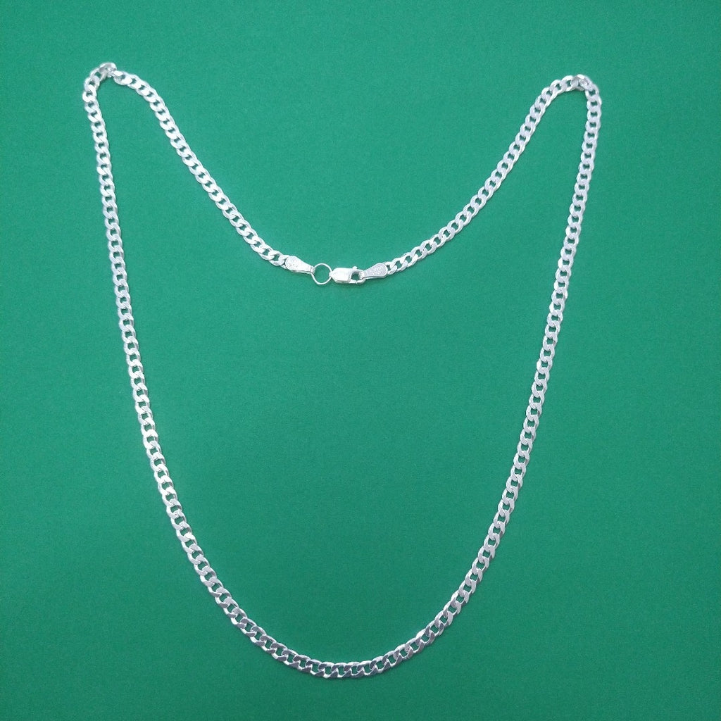 CADENA BARBADA PLATA .925 12.6G (NUEVO)