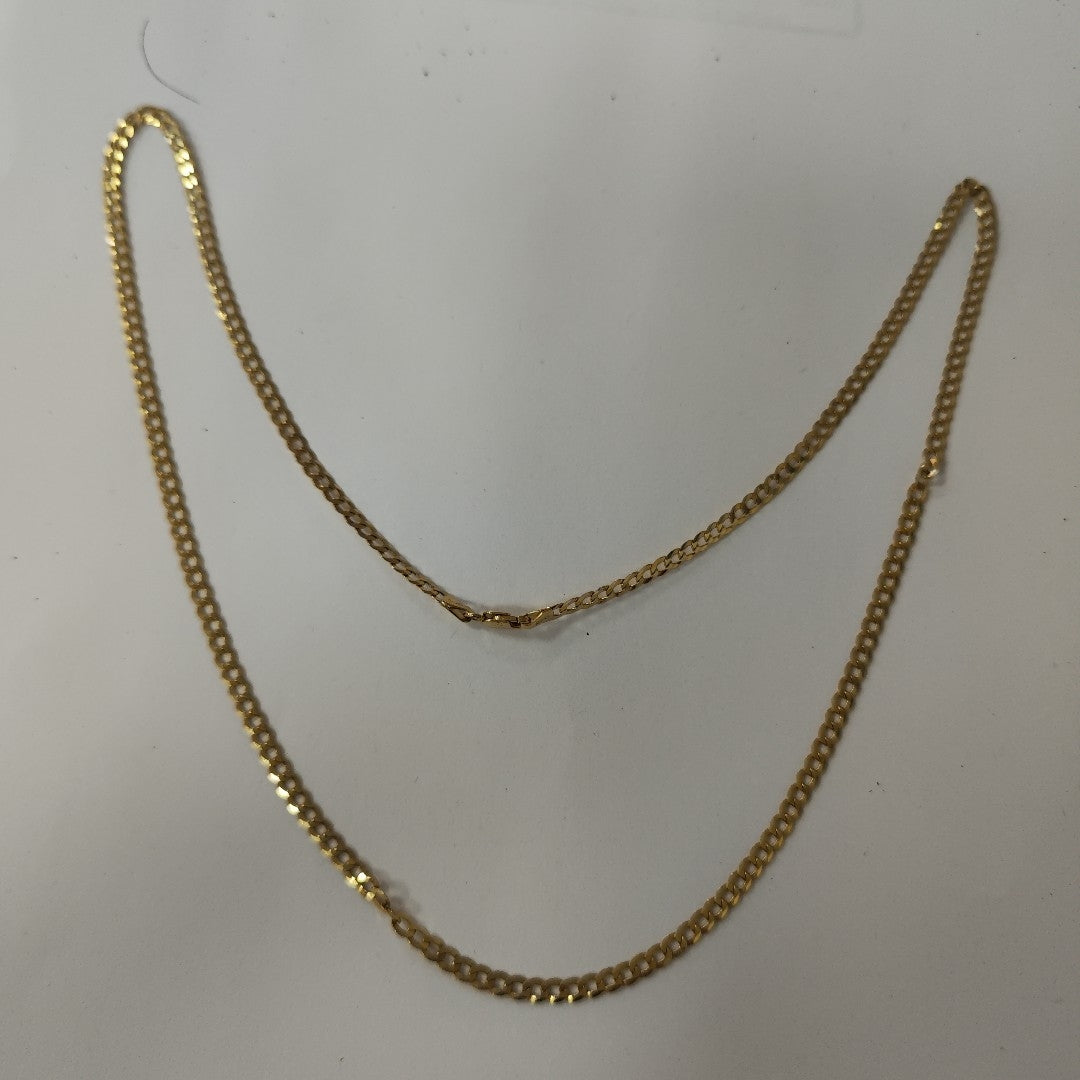 CADENAS BARBADA AMARILLA ORO 14K 7.4 (NUEVO)