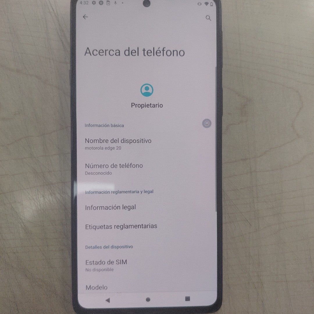 CELULAR MOTOROLA EDGE 20 XT2143-1 128 GB 6 GB RAM (SEMINUEVO)