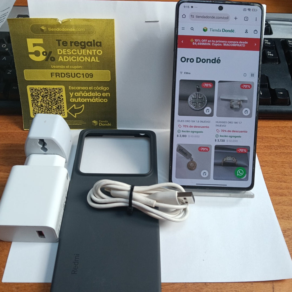 CELULAR XIAOMI REDMI NOTE 13 PRO 23117RA68G (2023) 256 GB 8 GB RAM (SEMINUEVO)