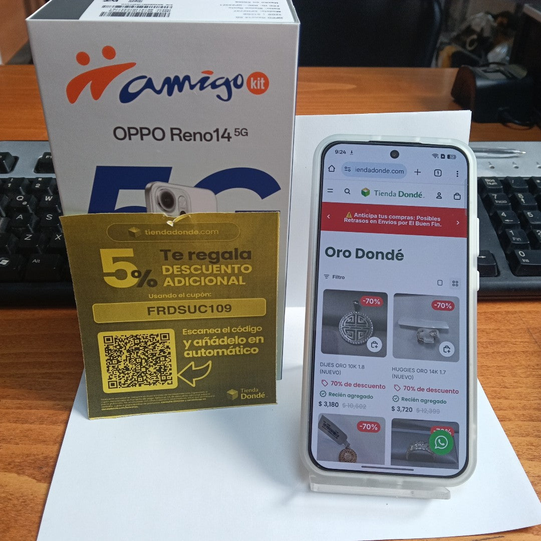 CELULAR OPPO  RENO14 5G CPH2737 (2025) 512 GB 12 GB RAM (SEMINUEVO)