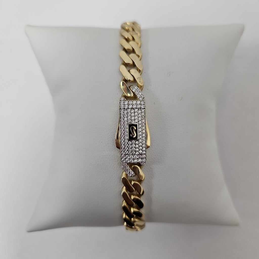 PULSERA CABALLERO MONACO ORO 14K 10.8 (NUEVO)