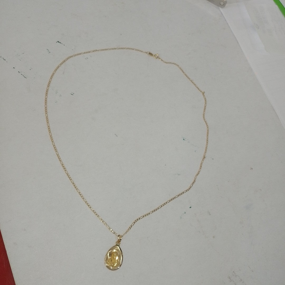 CADENA, DIJE. ORO. 14 K 3.5 GRMS (SEMINUEVO)