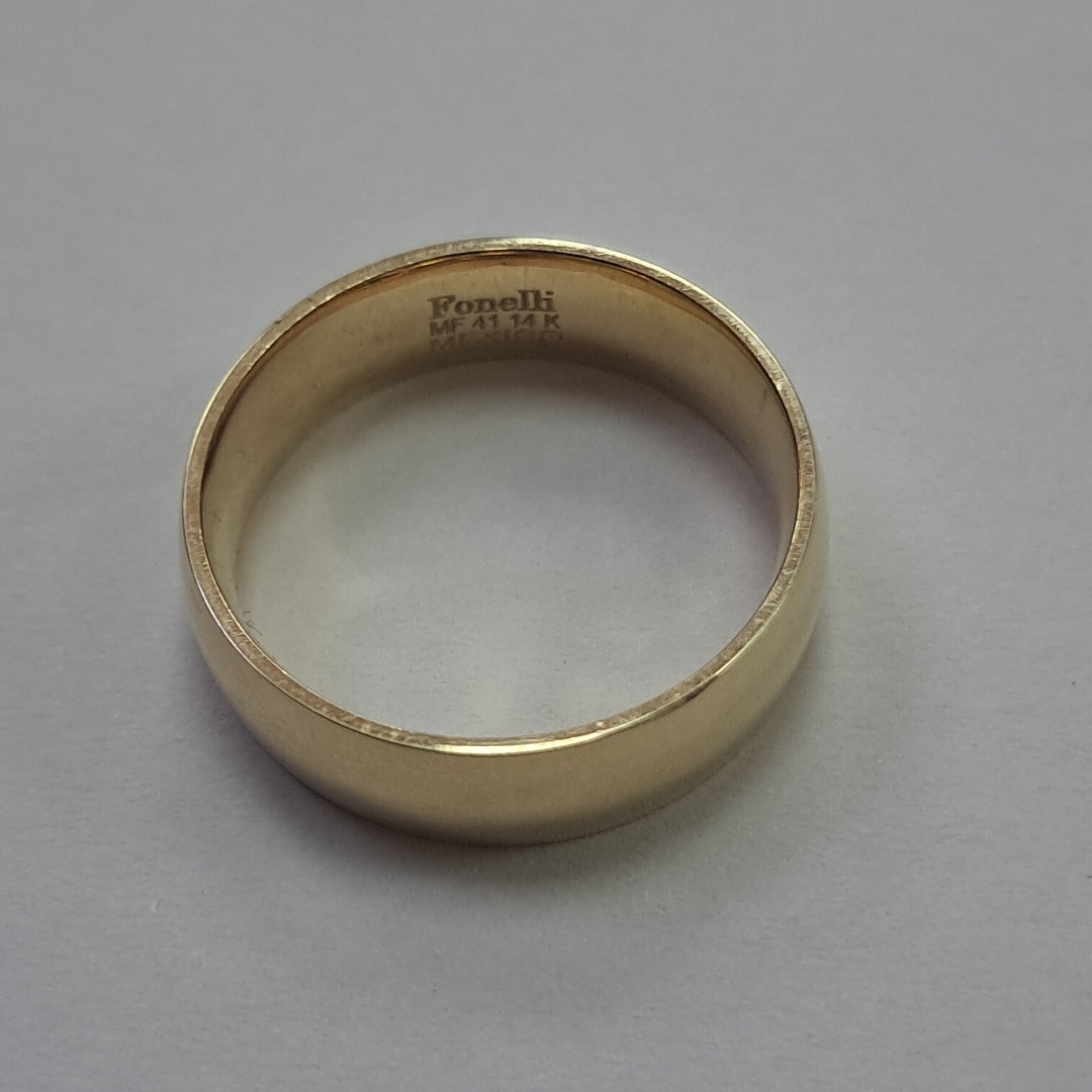 K1 3,60 GRMS 14 K ESPECIFICACIONES COMPLEMENTARIAS ARGOLLA DE MATRIMONIO LISA (SEMINUEVO)