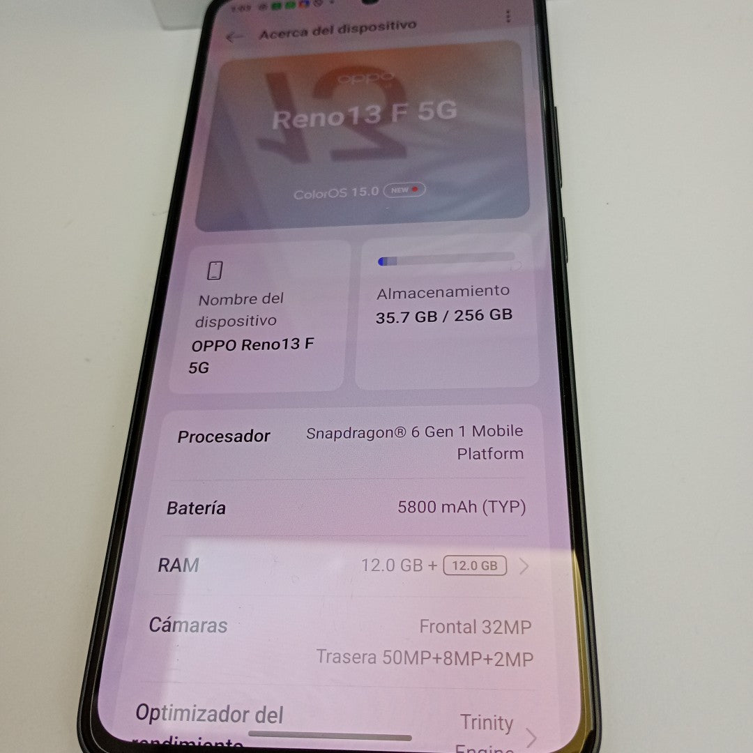 CELULAR OPPO  RENO 13F 5G CPH2699 (2025) 256 GB 12 GB RAM (SEMINUEVO)
