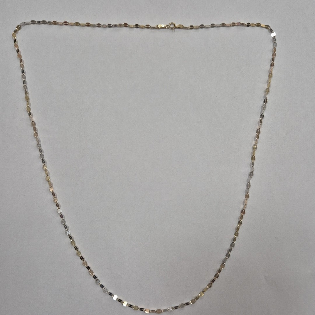 CADENA. ORO COMBINADO. 14 K 2.2 GRMS (SEMINUEVO)