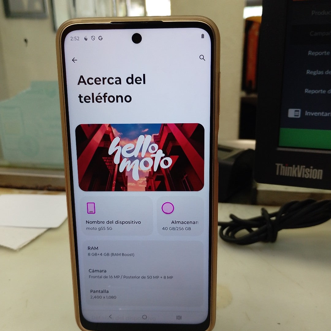 CELULAR MOTOROLA MOTO G55 5G XT2435-1(2024) 256 GB 8 GB RAM (SEMINUEVO)