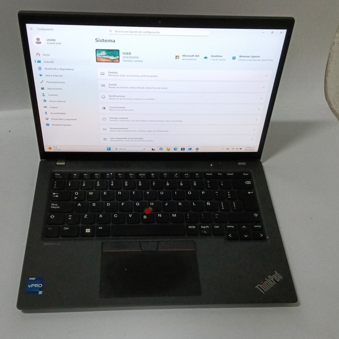 LAPTOP LENOVO THINKPAD T14 GEN 4 (2024) 512 GB SSD 16 GB RAM (SEMINUEVO)