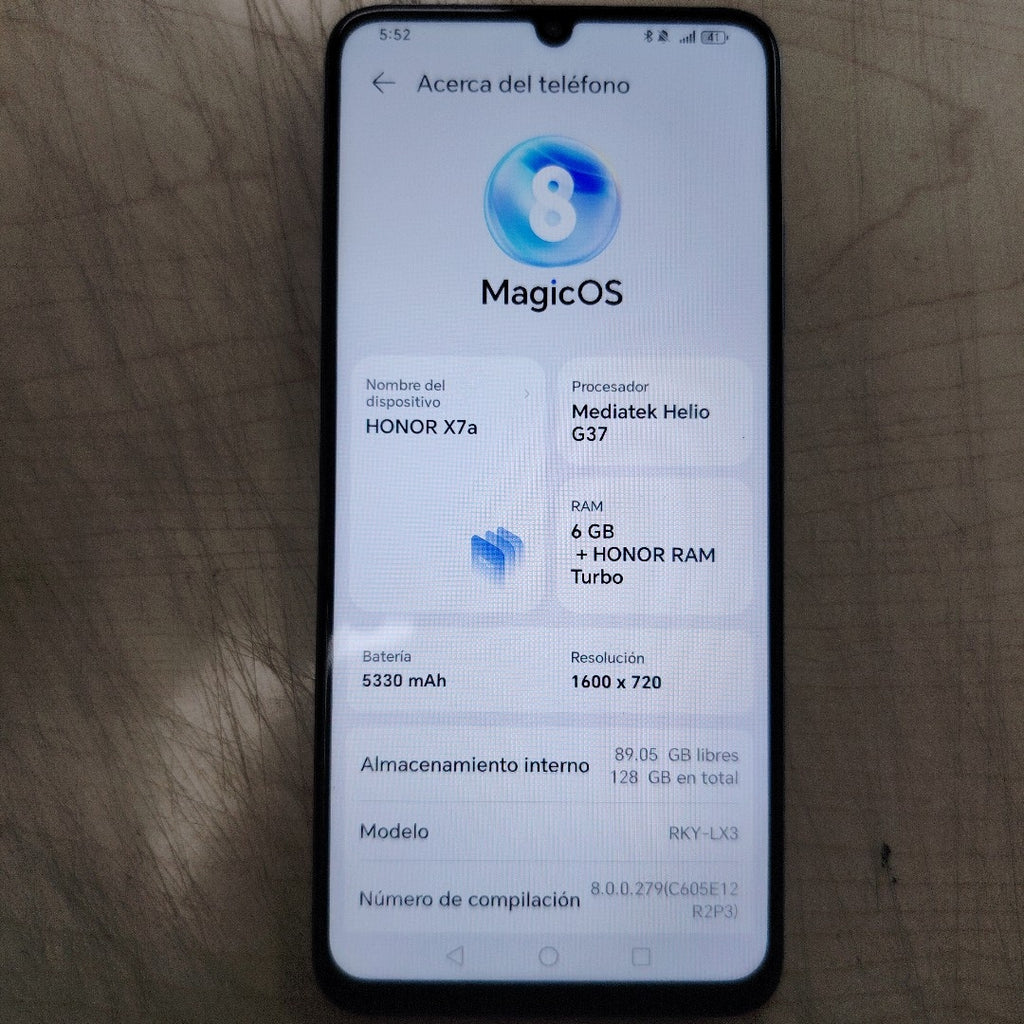 CELULAR HONOR X7A RKY-LX3 (2023) 128 GB 6 GB RAM (SEMINUEVO)