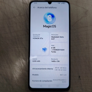 CELULAR HONOR X7A RKY-LX3 (2023) 128 GB 6 GB RAM (SEMINUEVO)