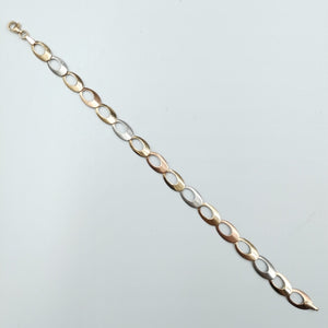 PULSERA. ORO, ORO COMBINADO. 14 K 3.7 GRMS (SEMINUEVO)