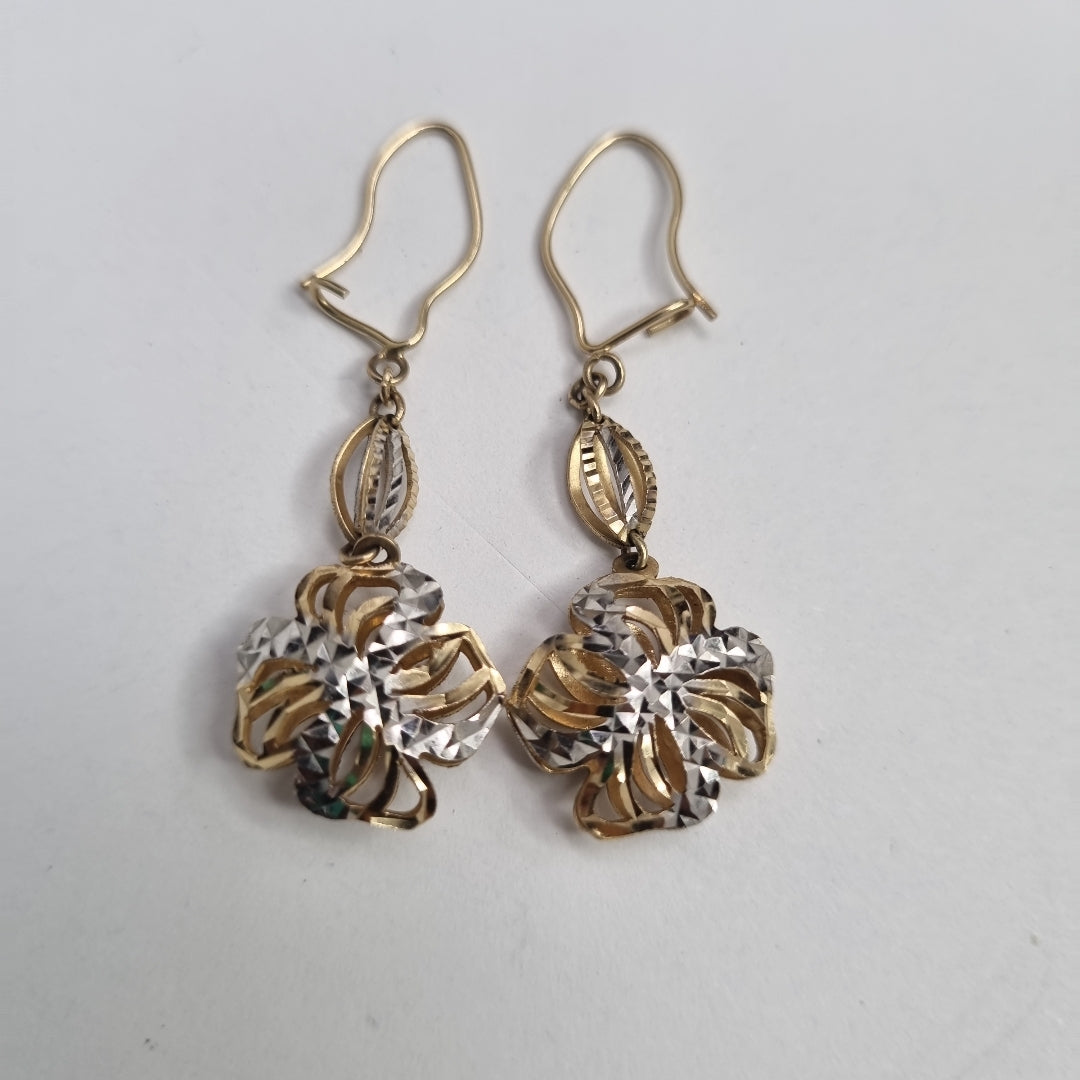 ARETES PAR. ORO, RODIADO 14 K 3.4 GRMS (SEMINUEVO)
