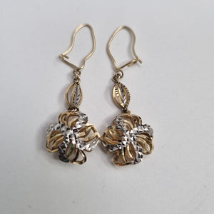 ARETES PAR. ORO, RODIADO 14 K 3.4 GRMS (SEMINUEVO)