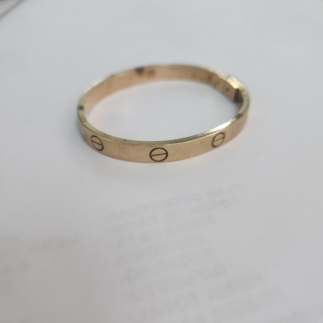 PULSERA RIGIDA. ORO. 14 K 19.6 GRMS (SEMINUEVO)