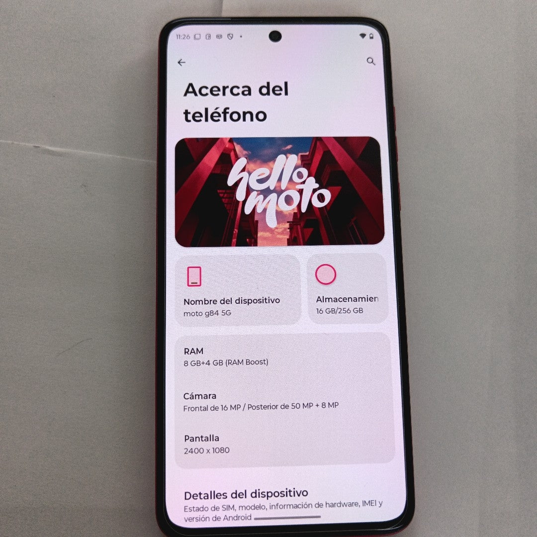 CELULAR MOTOROLA MOTO G84 XT2347-1 (2023) 256 GB 8 GB RAM (SEMINUEVO)