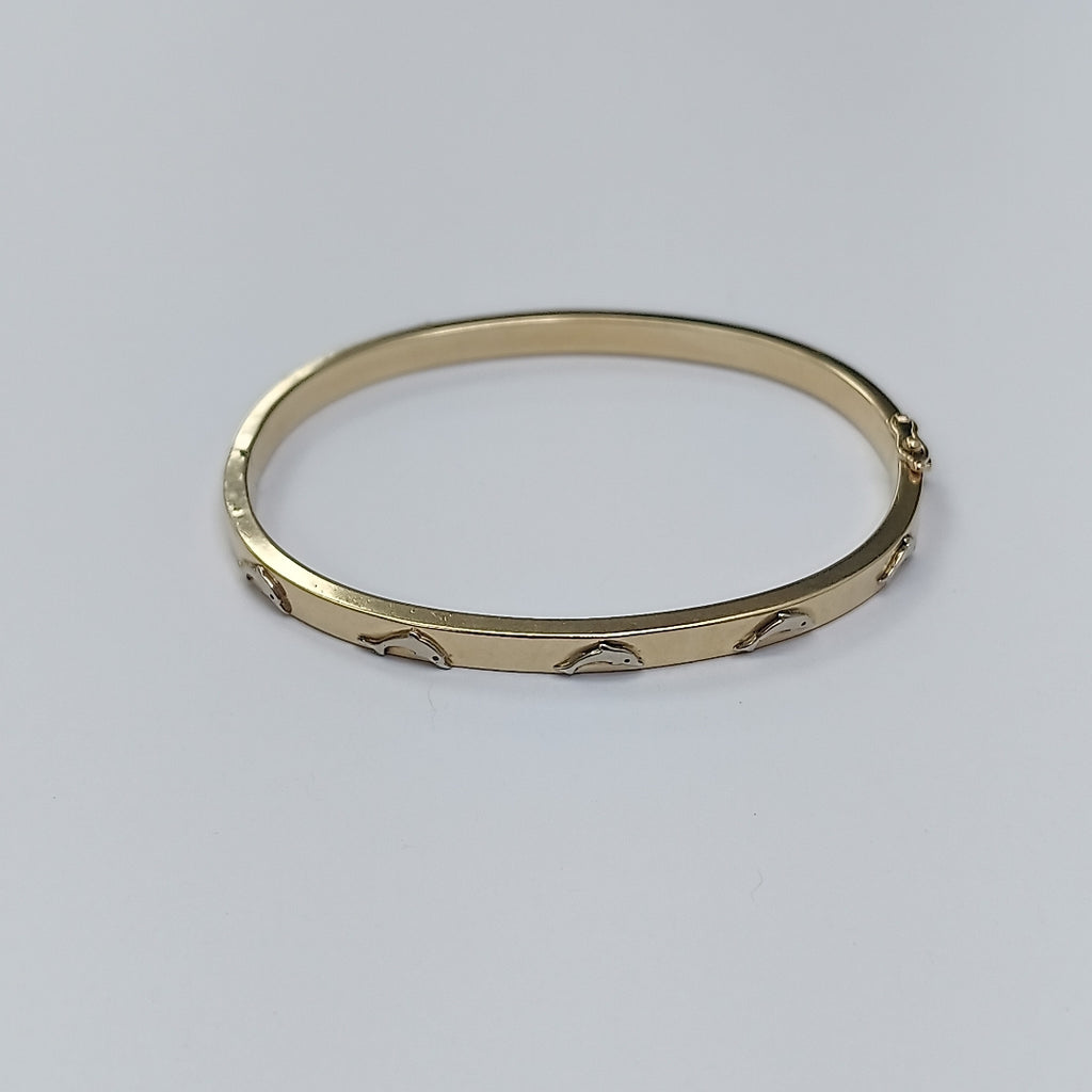 PULSERA RIGIDA. ORO. 14 K 8.1 GRMS (SEMINUEVO)