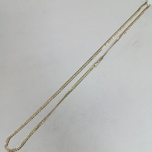 CADENA BARBADA DIAMANTADA 12.11GR 60 CM CM (NUEVO)