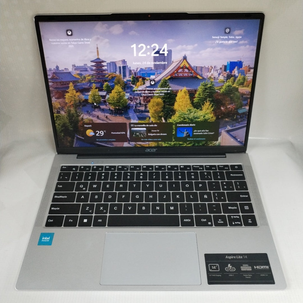 LAPTOP ACER ASPIRE LITE 14 AL14-31P-C0S2 (2024) 256 GB SSD 8 GB RAM (SEMINUEVO)