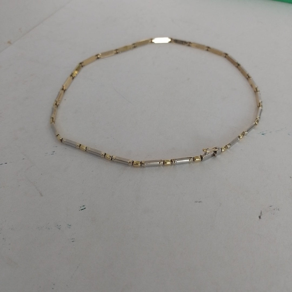 GARGANTILLA. ORO, ORO BLANCO. 14 K 12.7 GRMS (SEMINUEVO)