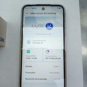 CELULAR ZTE AXON 70 Z2459 256 GB 6 GB RAM (SEMINUEVO)