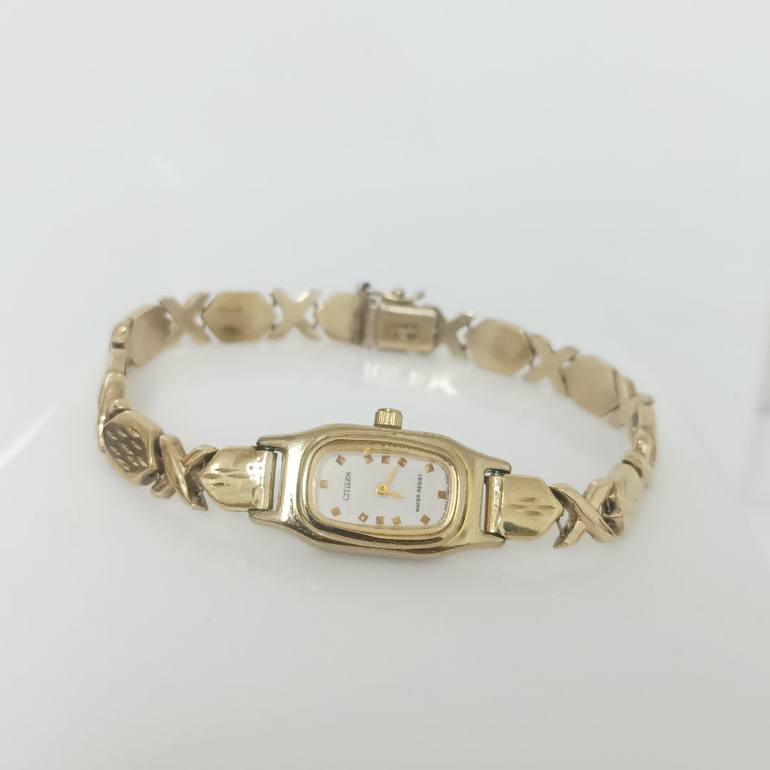 RELOJ CAJA ACERO PULSO ORO. ORO. 8 K 14.7 GRMS (SEMINUEVO)