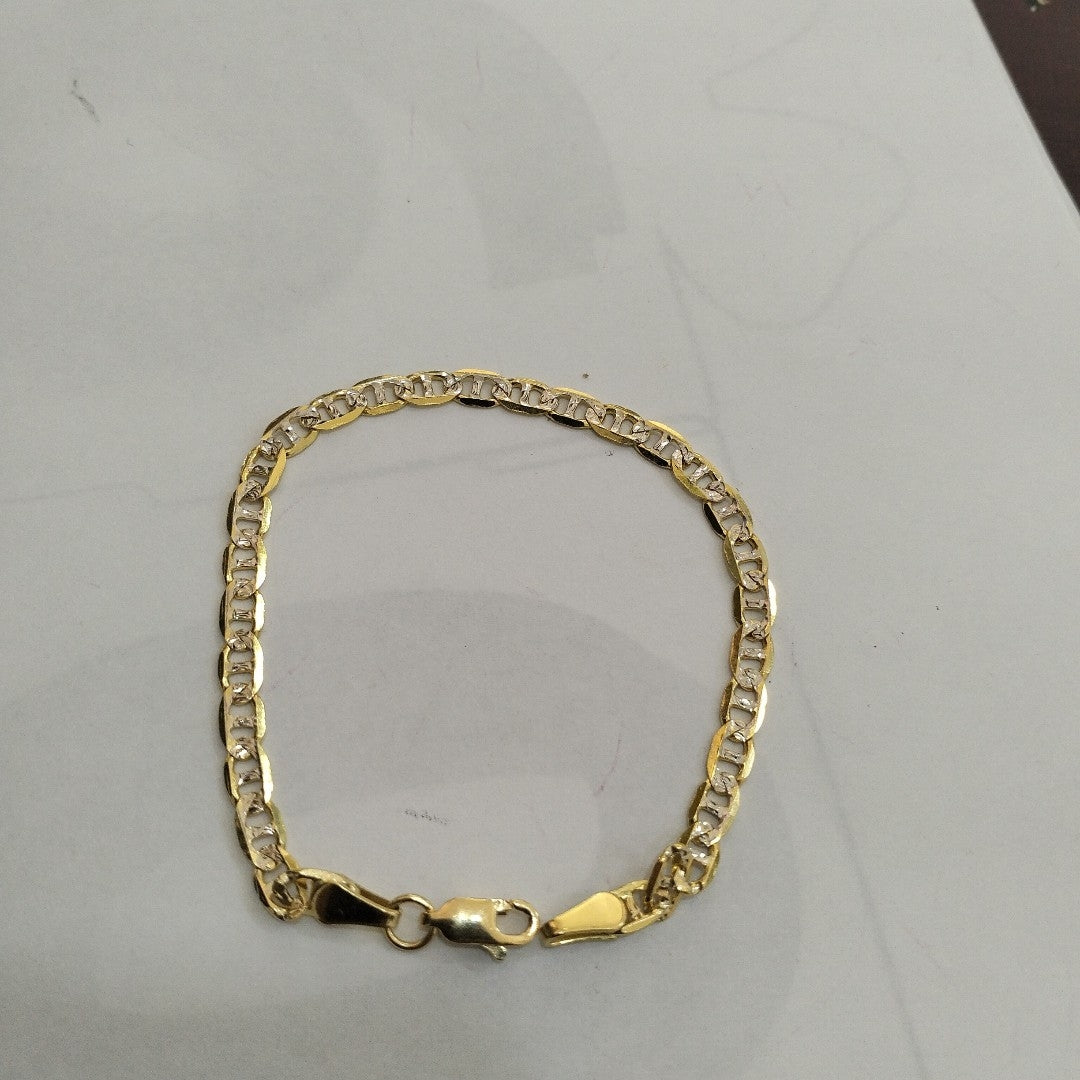 PULSERA TEJIDO MARINERO DIAMANTADO 4.5GR 18 CM (NUEVO)