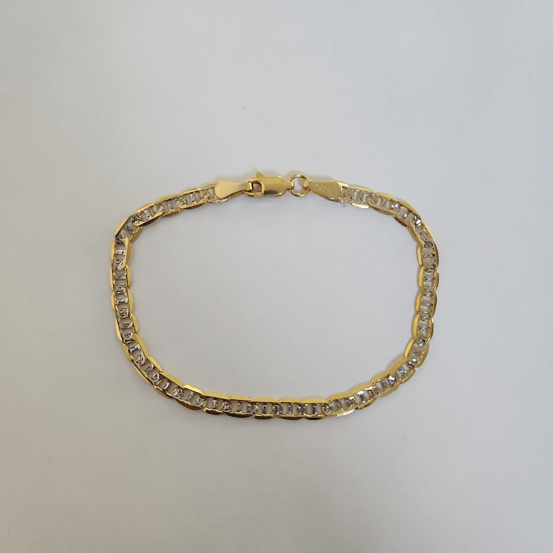 PULSERA TEJIDO MARINERO DIAMANTADO 4.6GR 18 CM (NUEVO)