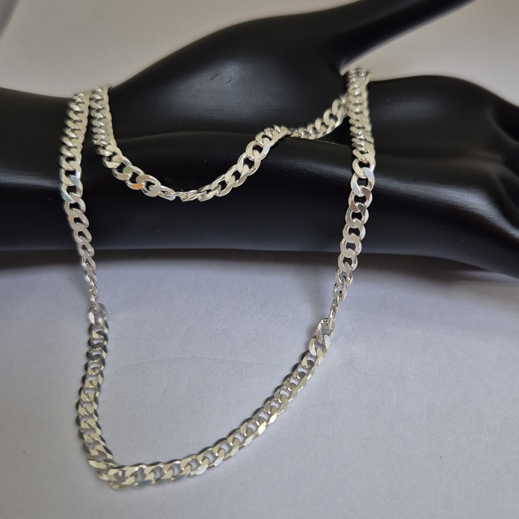 CADENA BARBADA PLATA .925 12.6G (NUEVO)