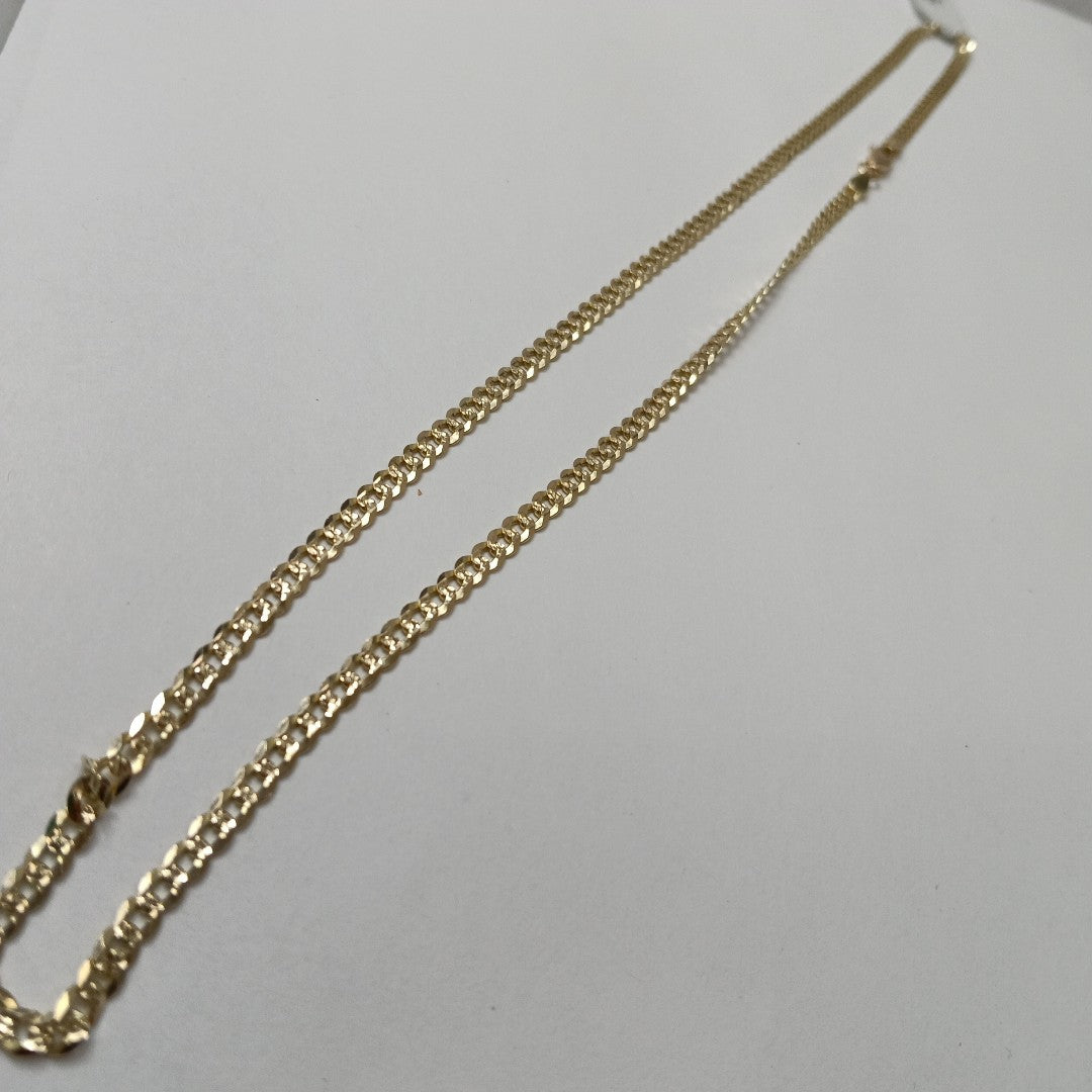 CADENA BARBADA DIAMANTADA 11.71GR 55 CM CM (NUEVO)