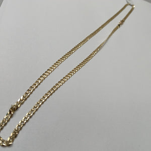 CADENA BARBADA DIAMANTADA 11.71GR 55 CM CM (NUEVO)