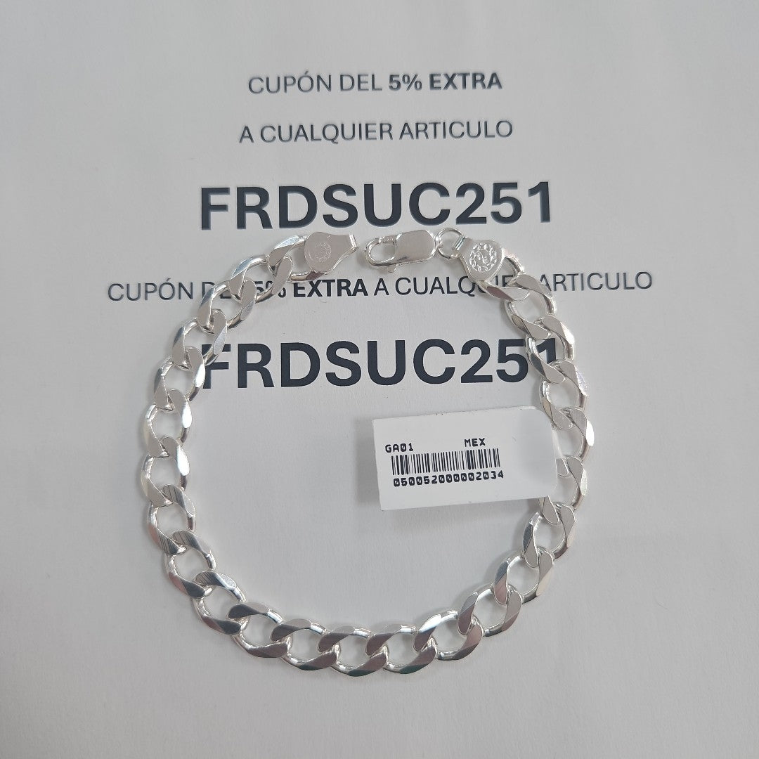 PULSERA BARBADA PLATA .925 17.4G (NUEVO)