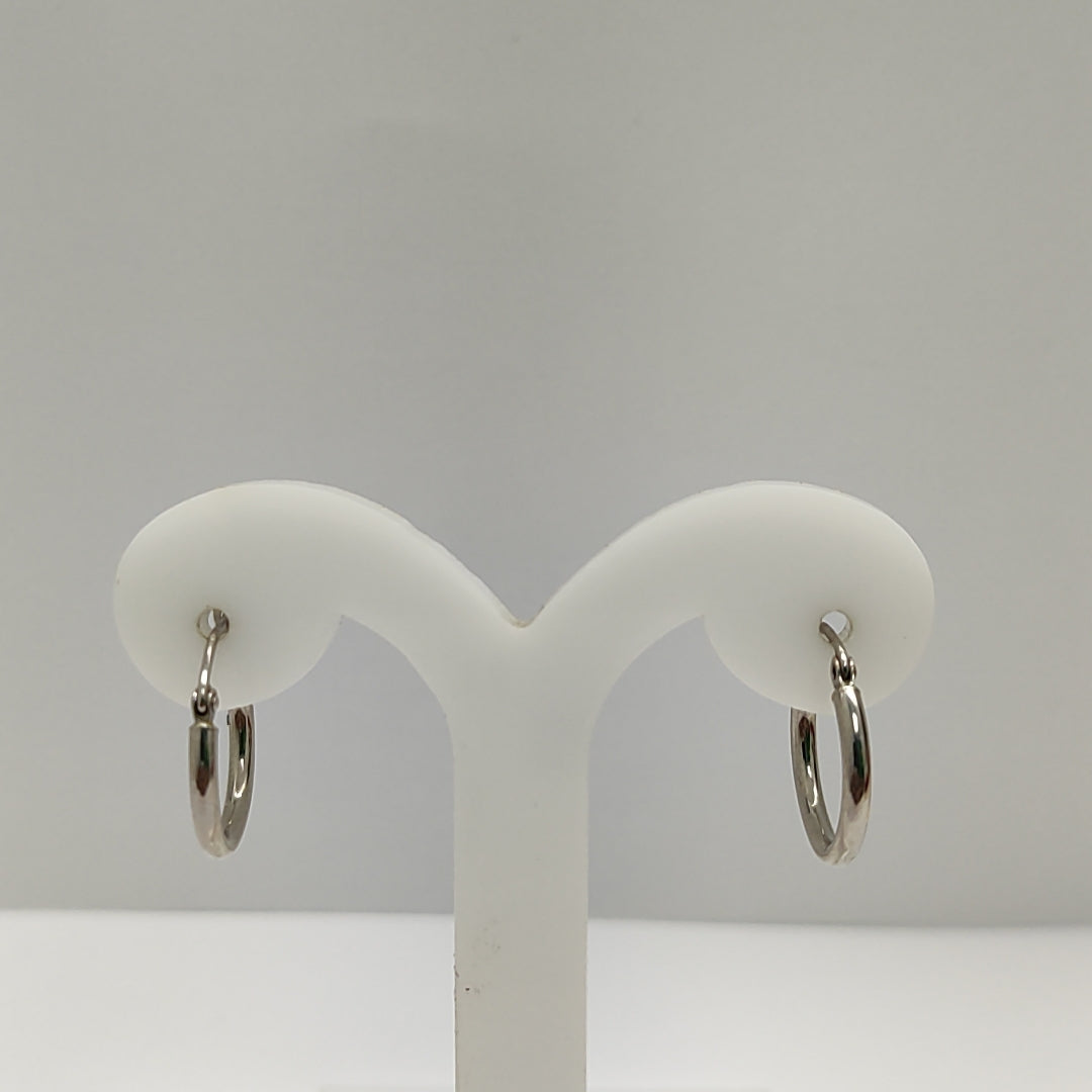 ARRACADAS PAR ORO BLANCO 14 K 1,00 GRMS (SEMINUEVO)