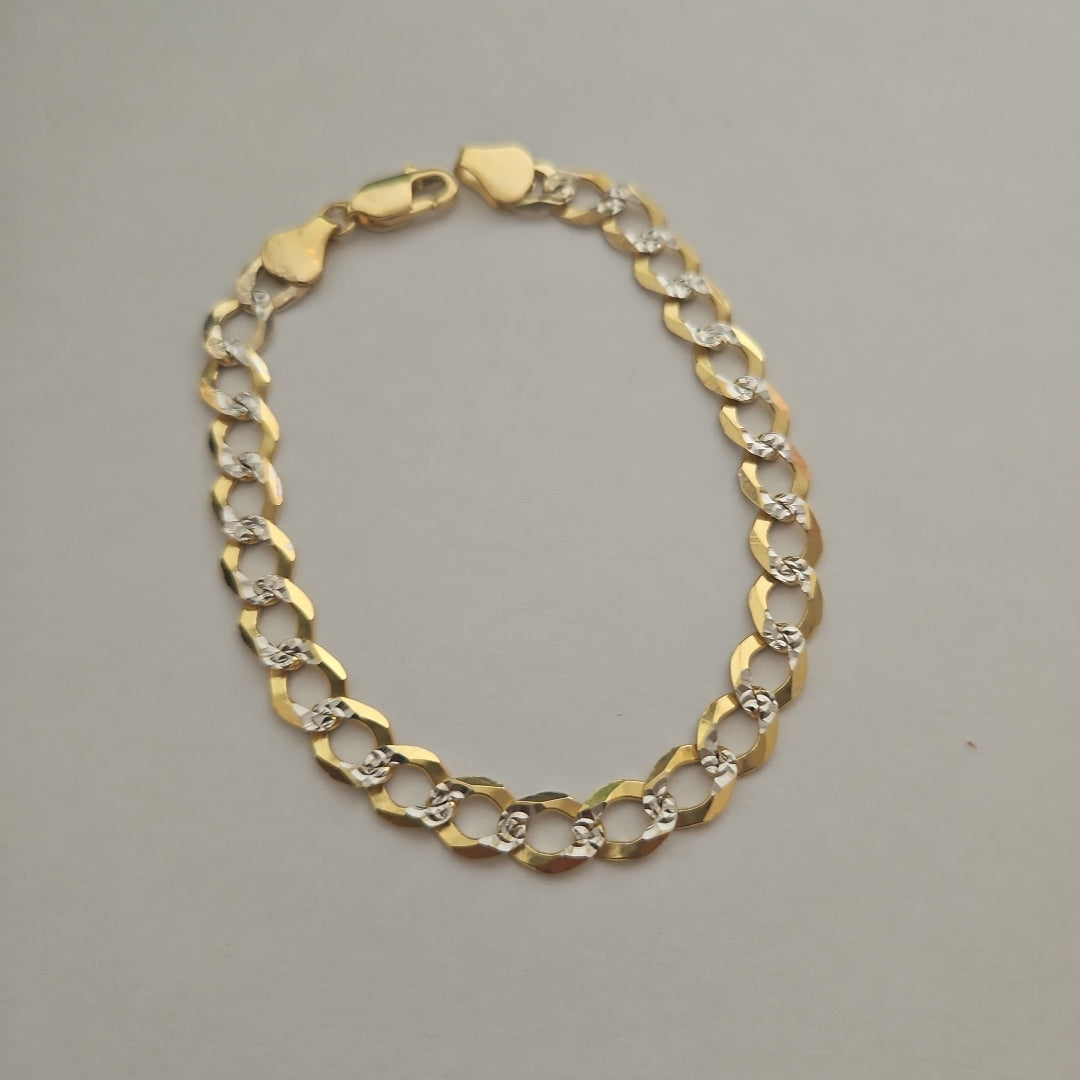 PULSERA BARBADO DIAMANTADO 9.7GR 21 CM (NUEVO)