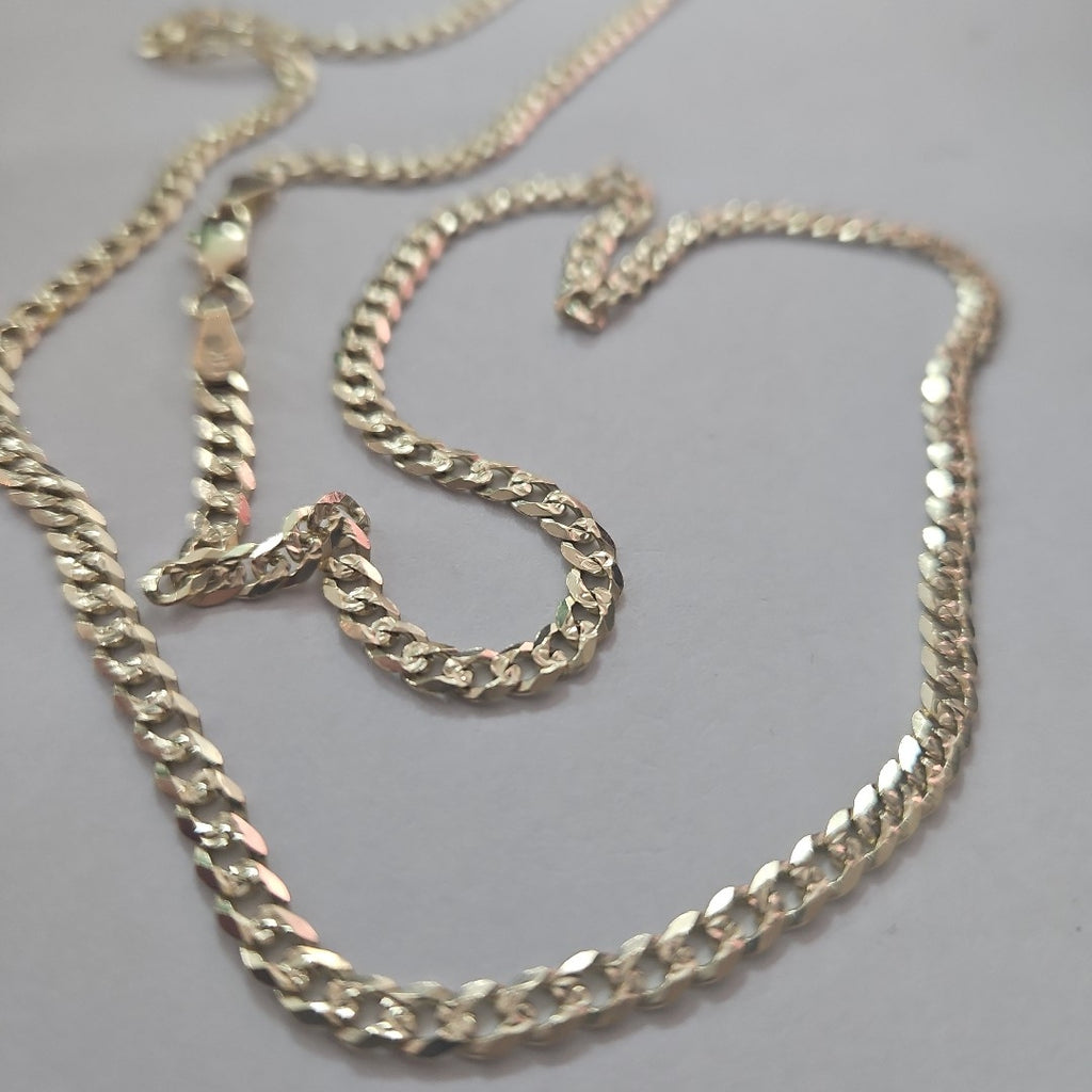 CADENA BARBADA DIAMANTADA 12.01GR 60 CM CM (NUEVO)