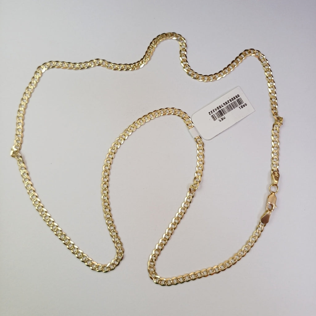 CADENA BARBADA DIAMANTADA 12.01GR 60 CM CM (NUEVO)