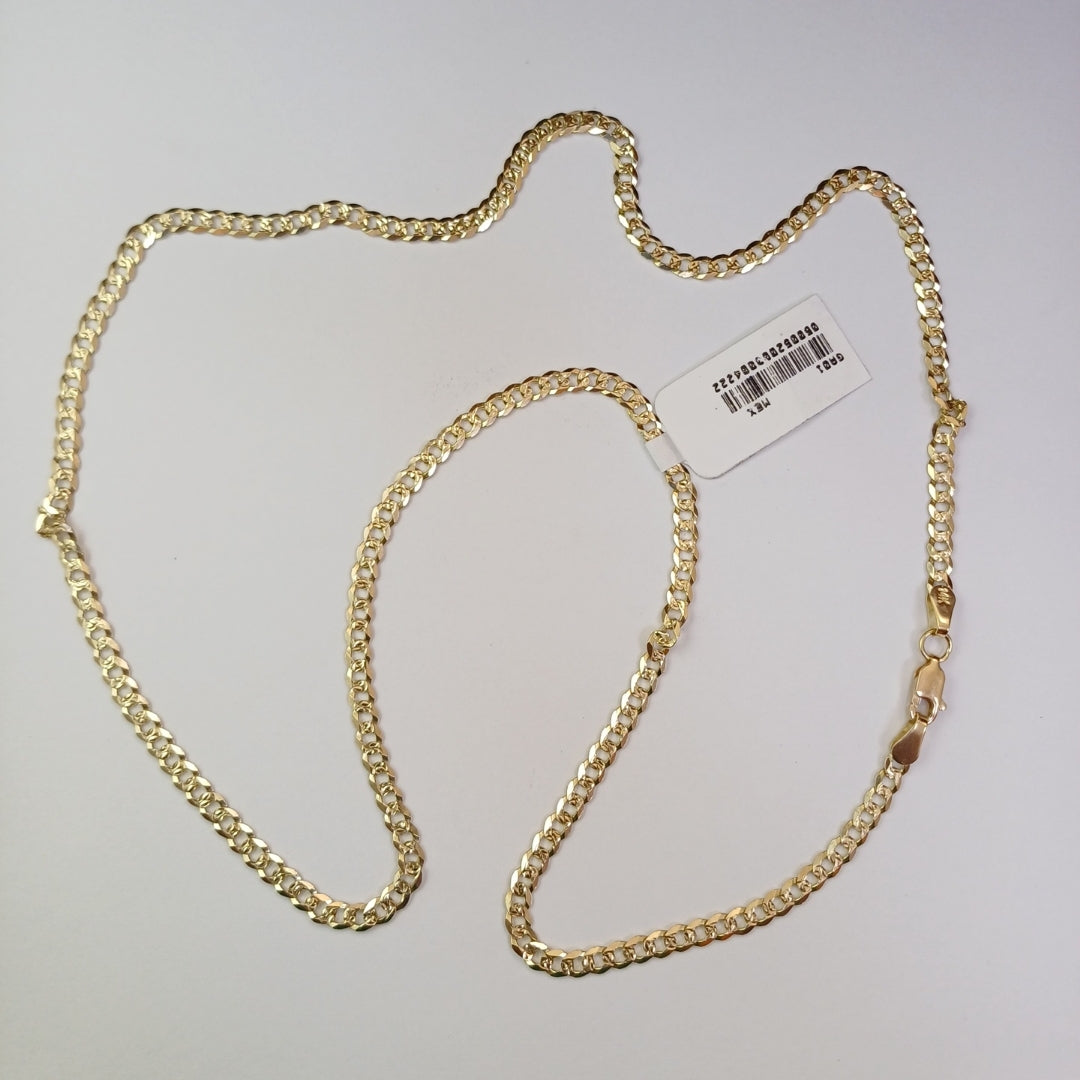 CADENA BARBADA DIAMANTADA 12.01GR 60 CM CM (NUEVO)