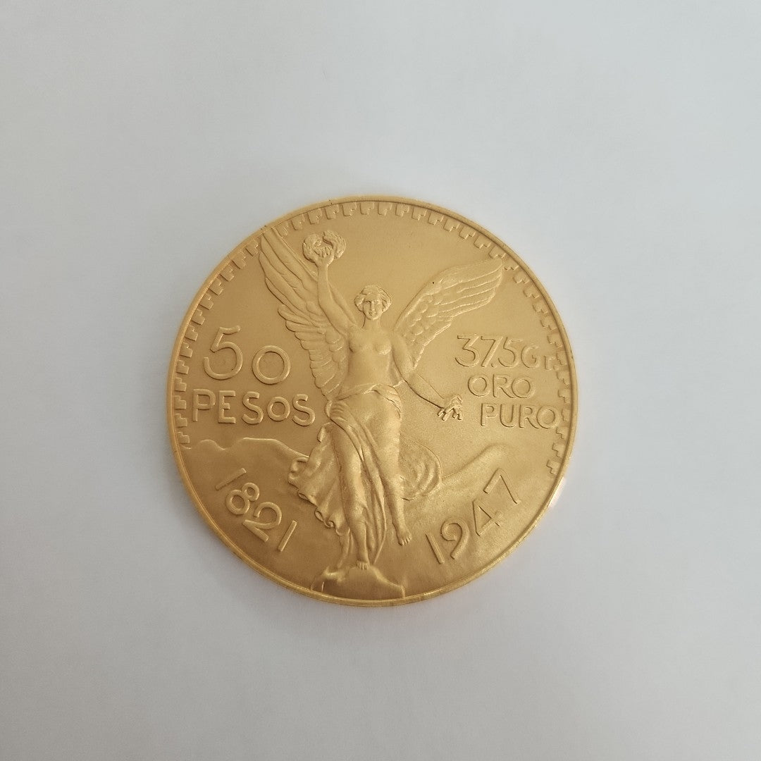 K1 41.6 GRMS 21 K IDENTIFICACIÓN MONEDA NOMINATIVA. MONEDAS PESOS 50 PESO (SEMINUEVO)