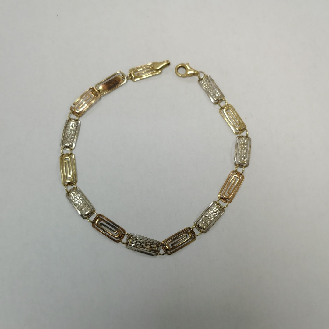 PULSERA ORO COMBINADO 14 K 3,20 GRMS (SEMINUEVO)