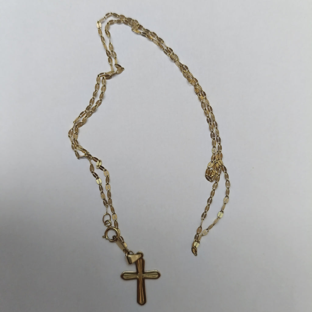 CADENA, CRUCIFIJO. ORO. 10 K 1.6 GRMS (SEMINUEVO)