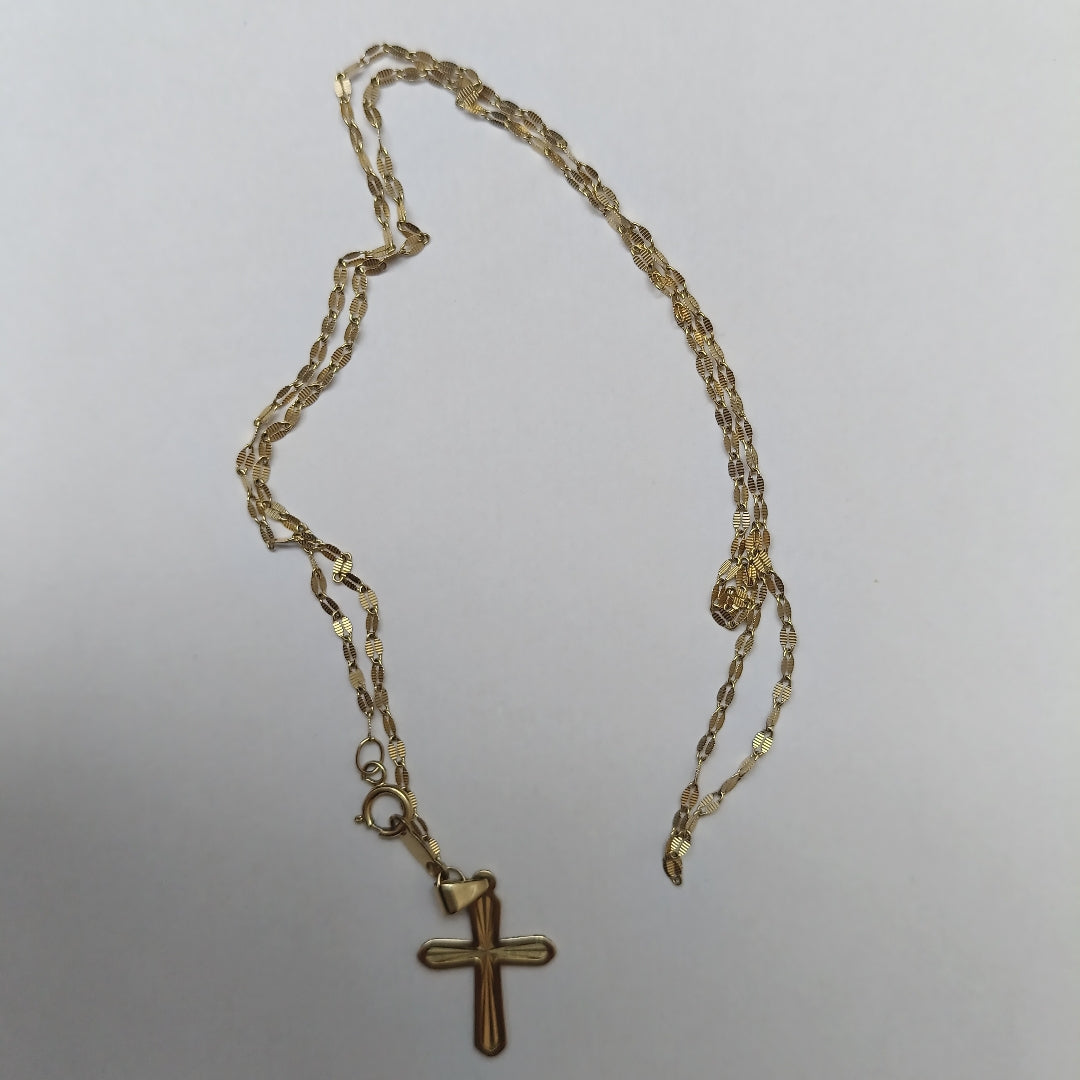 CADENA, CRUCIFIJO. ORO. 10 K 1.6 GRMS (SEMINUEVO)