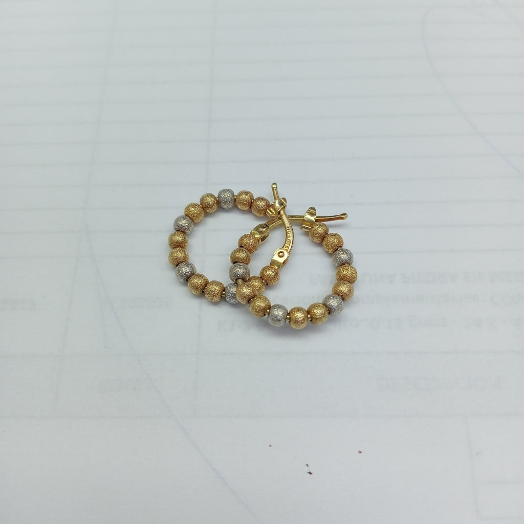 ARRACADAS PAR. ORO, RODIADO 14 K 3.4 GRMS (SEMINUEVO)