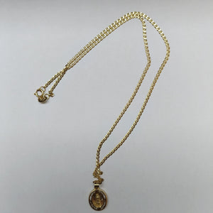 CADENA, MEDALLA RELIGIOSA. ORO. 10 K 2.3 GRMS (SEMINUEVO)