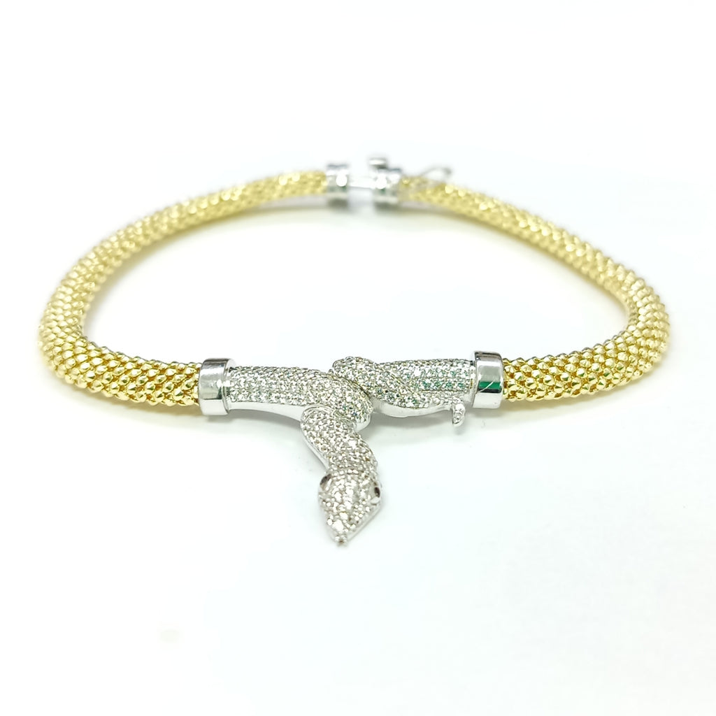 PULSERA. ORO, ORO COMBINADO. 14 K 11.8 GRMS (SEMINUEVO)
