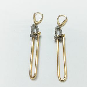 ARETES PAR. ORO. 14 K 8.3 GRMS (SEMINUEVO)