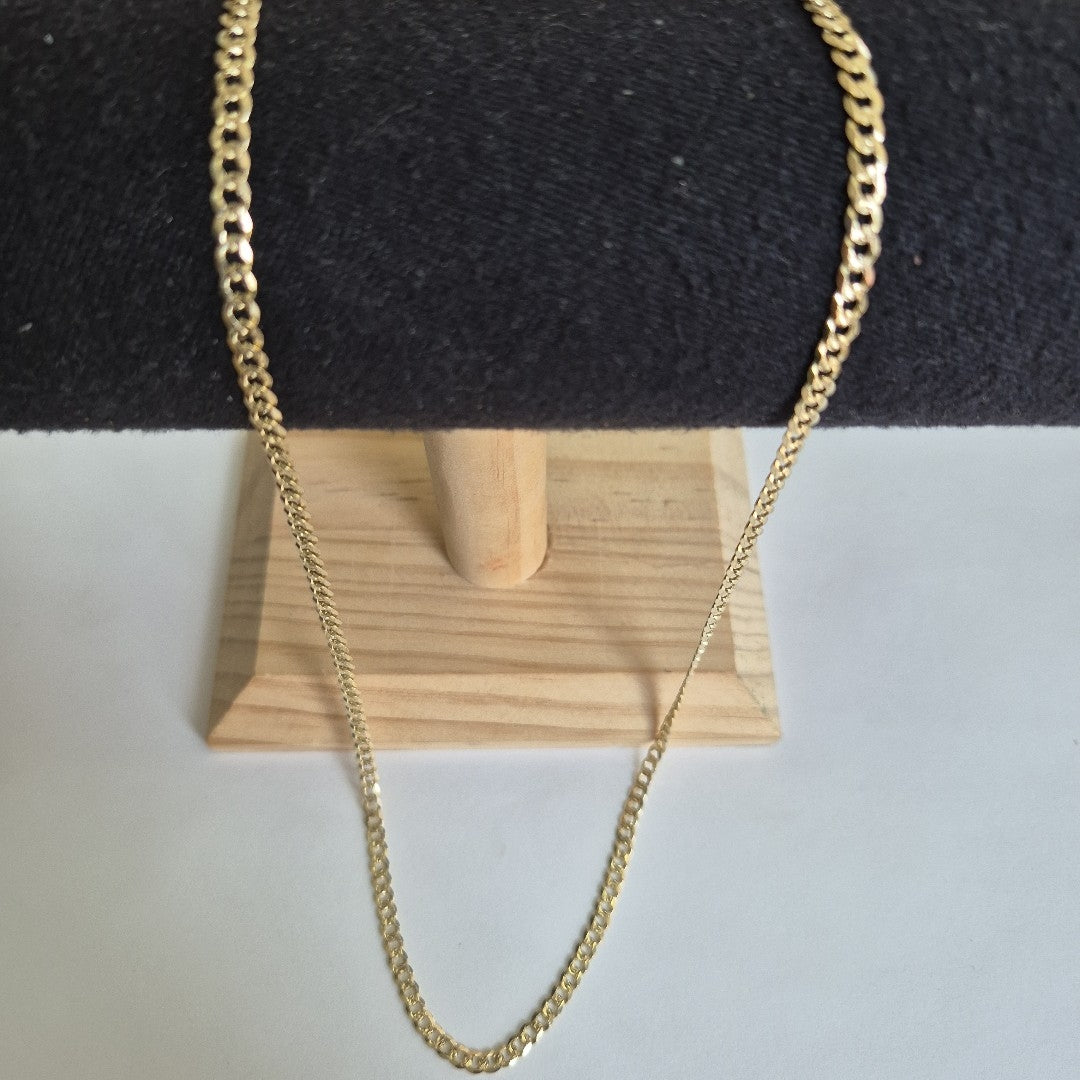 CADENA BARBADA DIAMANTADA 11.31GR 55 CM CM (NUEVO)