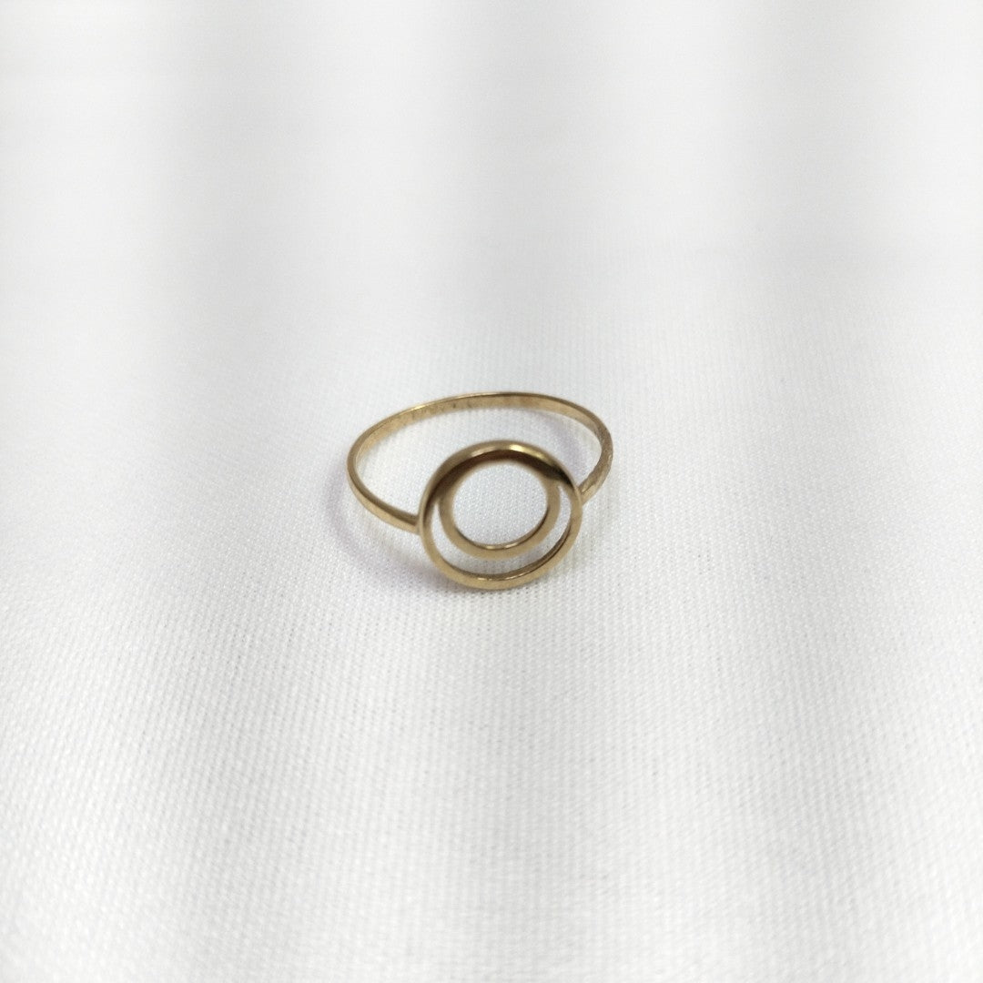 10346AND00070A3918 FRD19 ANILLO DOBLE CIRCULO ORO 10K 1GRS (NUEVO)