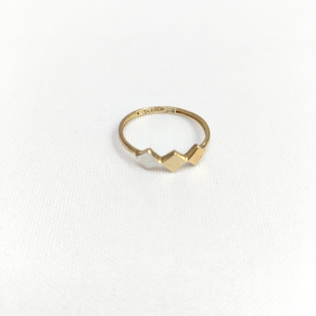 10326AND49070B490 FRD3 ANILLO ROMBOS TRES OROS ORO 14K 1.1GRS (NUEVO)