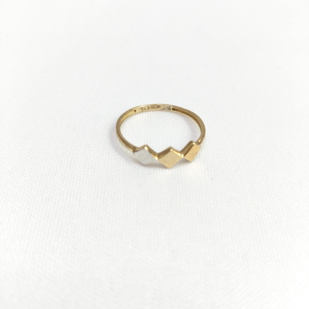 10326AND49070B490 FRD3 ANILLO ROMBOS TRES OROS ORO 14K 1.1GRS (NUEVO)