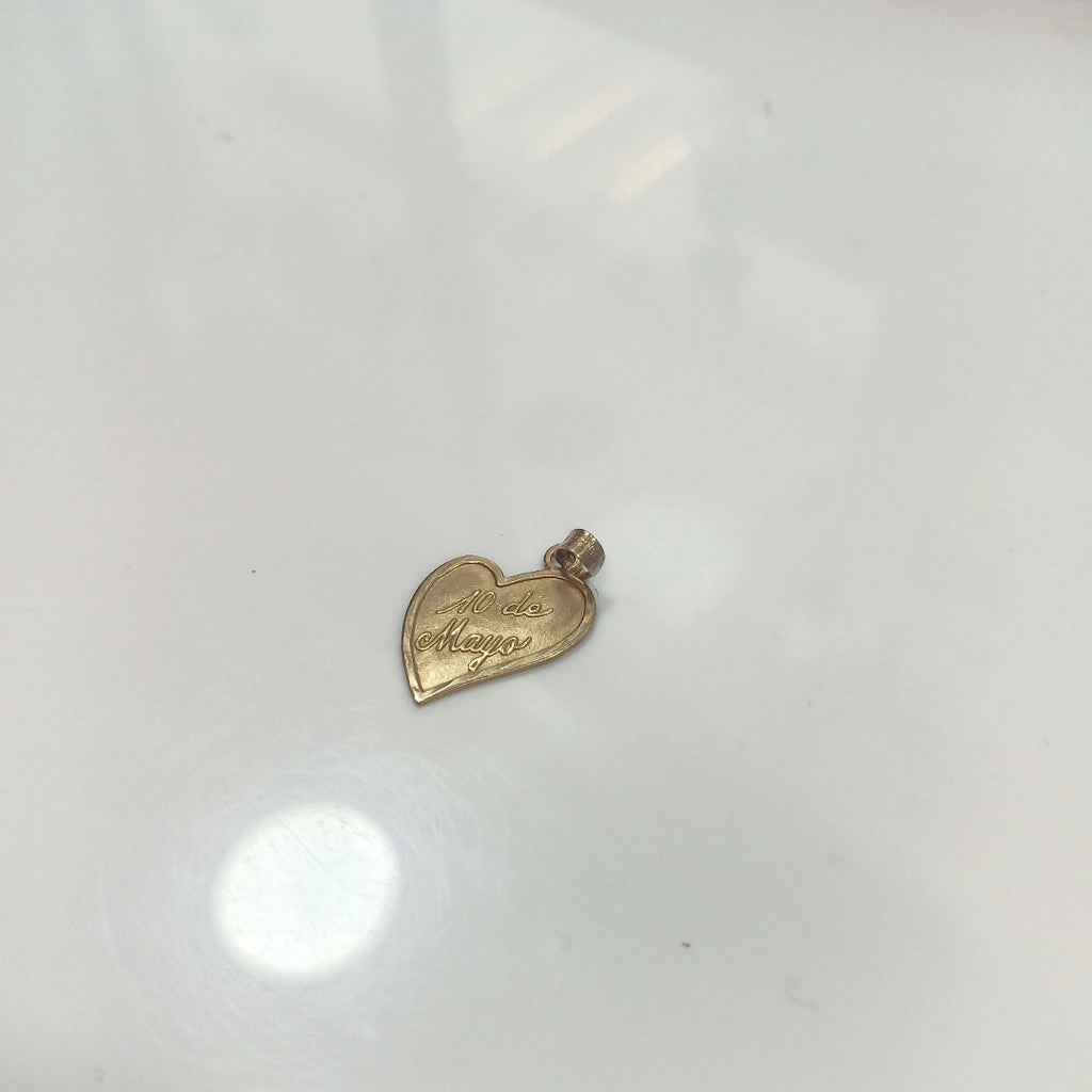 K1 1,20 GRMS 10 K ESPECIFICACIONES COMPLEMENTARIAS DIJE DE CORAZÓN MOTIVO 10 DE (SEMINUEVO)