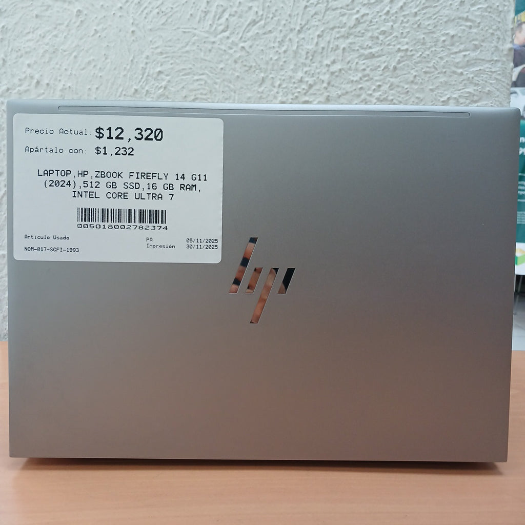 LAPTOP HP ZBOOK FIREFLY 14 G11 (2024) 512 GB SSD 16 GB RAM